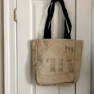 Upcycled USPS mail carrier canvas tote & matching cosmetic bag. NWT
